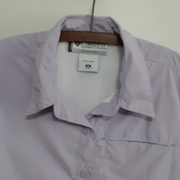 Lilac Columbia fishing hiking top M - Picture 4 of 9